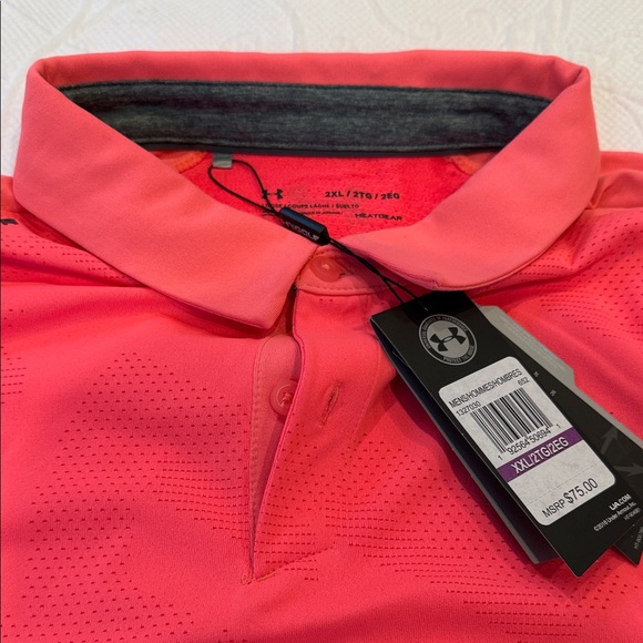 Under Armour Men's Coral Polo Shirt - Picture 2 of 3